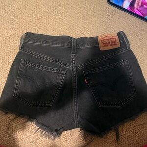 Levi's Women's 501 Dark Gray Jean denim Shorts size 25W